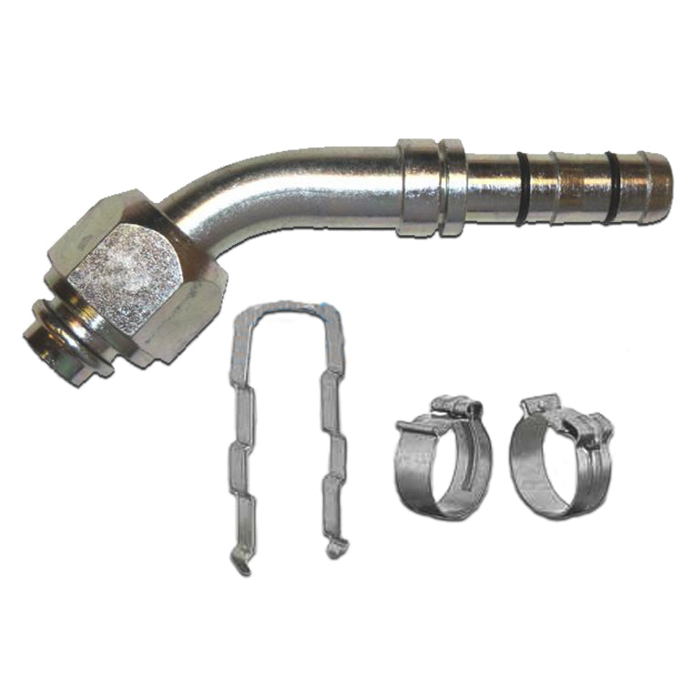 #8 45 Degree Female O-ring E-Z Clip Fitting