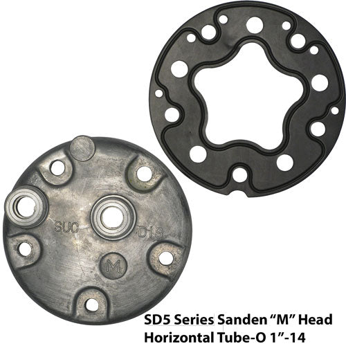 Sanden SD 508 Tube-O Rear Exit Fittings Head / Back 