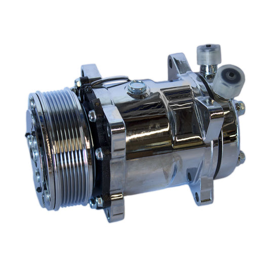 New Sanden Style Chrome Compressor Serpentine