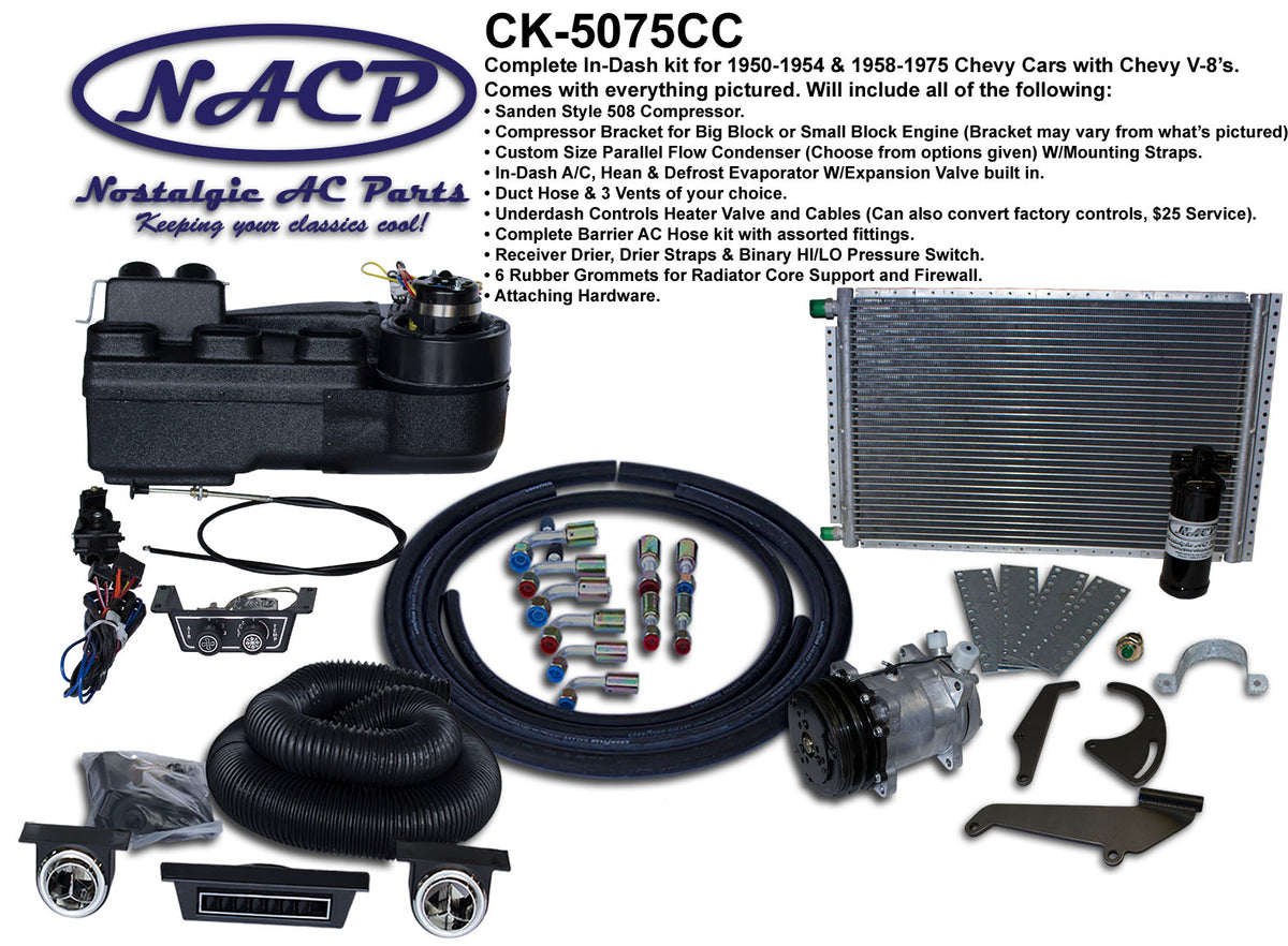 1950 - 1954 & 1958 - 1975 Indash A/C Heat System