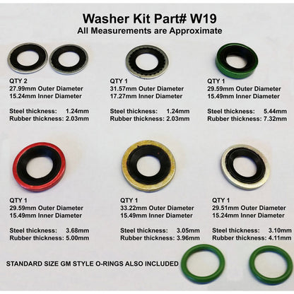 G.M. Compressor Hose Adapter with Sealing Washers